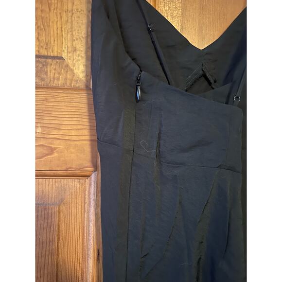 NWT Madewell Women's The Layton Midi Slip Dress Black Sleeveless V-Neck Size 0 - Picture 8 of 13